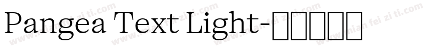 Pangea Text Light字体转换